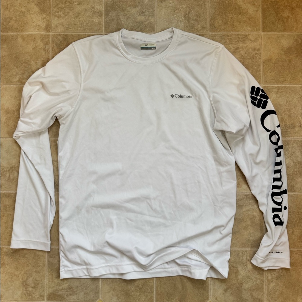 Columbia Men's White Long Sleeve Tee